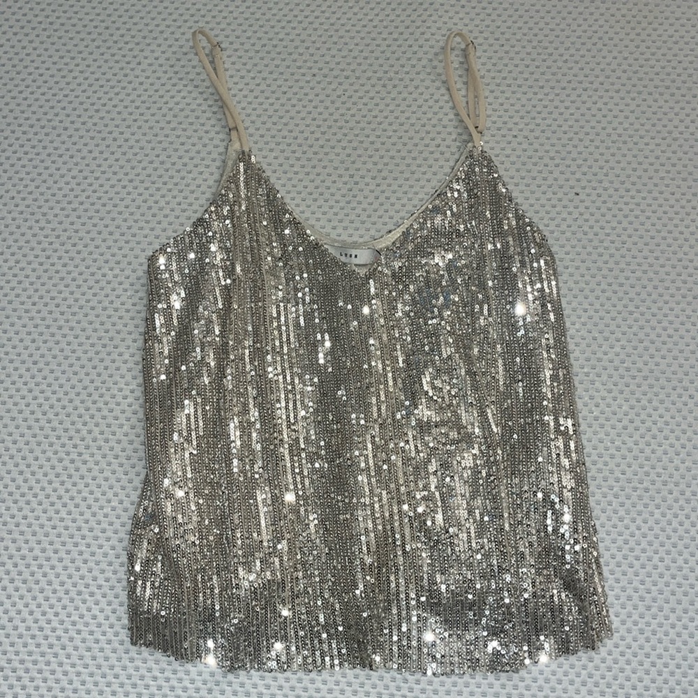 Lush silver sequin tank